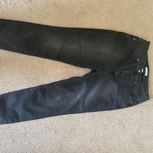 Good American cropped jeans, black